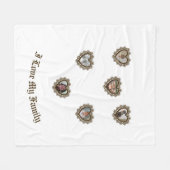 Dingus Heart Lace Rahmen Fleecedecke (Vorderseite (Horizontal))