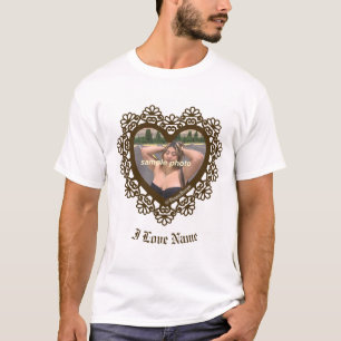 Dingus Heart Lace Rahmen T-Shirt