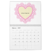 Dingus Herz und Spitzen farbenfroh Kalender (Feb 2027)