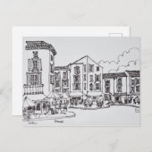 Dining im Freien | Gordes, Südfrankreich Postkarte (Vorne/Hinten)