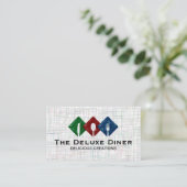 Dining Utensils Logo | Restaurant Visitenkarte (Stehend Vorderseite)