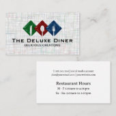 Dining Utensils Logo | Restaurant Visitenkarte (Vorne/Hinten)