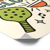 Dink and Drink Club – Funny Pickleball Party Poster (Ecke)