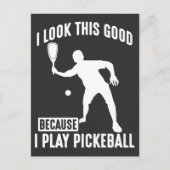 Dink Ball Game Look Good Pickleball Player Postkarte (Vorderseite)