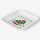 Dink Drinks werden Ugly Pickleball Ugly Sweater Pa Pappteller (Gewinkelt)