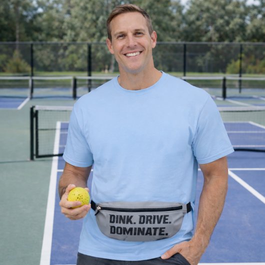 Dink Drive Dominate - Graphic Pickleball Statement Bauchtasche
