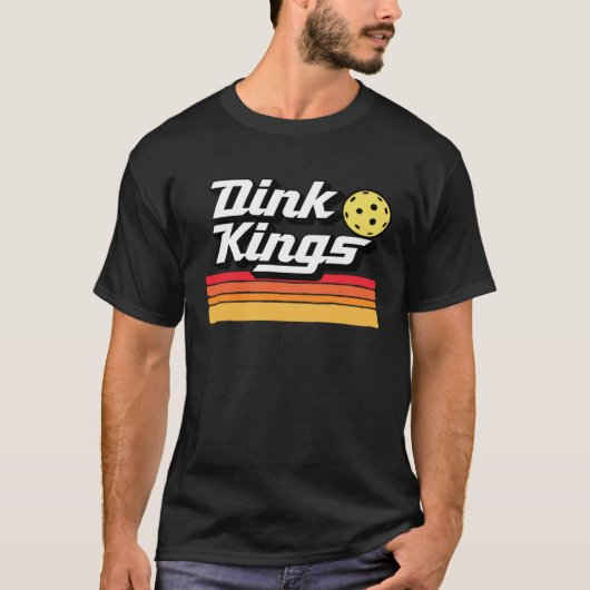Dink Kings  Cute Pickleball Team 80s Pickle Ball R T-Shirt (Vorderseite)