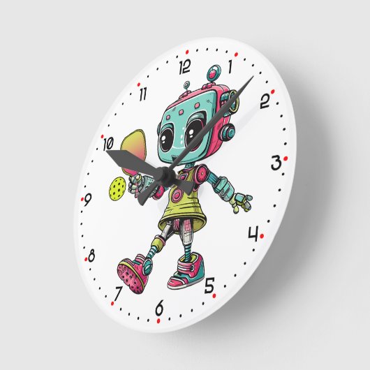 DINK-O-TRON time! Pickleball Runde Wanduhr (Winkel)