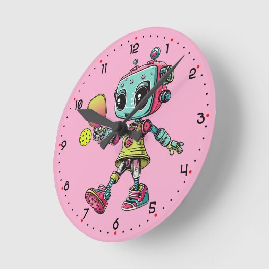 DINK-O-TRON time! Pickleball Runde Wanduhr (Winkel)