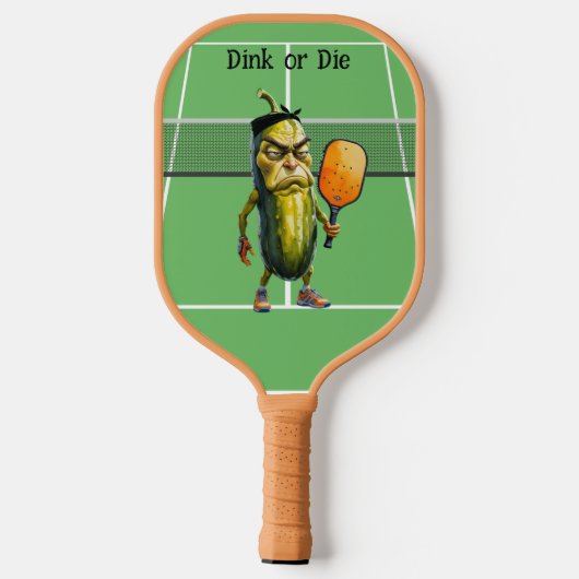 Dink oder Die Funny Dill Pickleball Schläger (Rückseite)