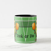Dink oder Die Funny Dill Zweifarbige Tasse (Mittel)