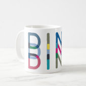 Dink Pickleball Fun Blue Green Pink Tasse (Vorderseite Links)