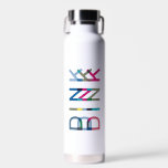Dink Pickleball Fun Chic Blau Grün Rosa Gelb St Trinkflasche<br><div class="desc">DINK! Diese Wasserflasche sagt alles! Dieses schicke Design mit dem Wort "dink" in Blues,  Grüntönen und Pinks feiert den Pickleball-Sport. Macht ein wunderbares Geschenk für den Pickleball-Liebhaber in Ihrem Leben. Teil einer Sammlung von Parcel Studios.</div>