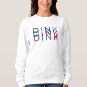 Dink Pickleball Fun Chic Blau Rosa Gelb Sweatshirt