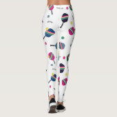 Dink! Pickleball Fun Vibranly Blue Green Yellow Leggings (Rückseite)