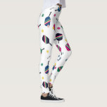 Dink! Pickleball Fun Vibranly Blue Green Yellow Leggings<br><div class="desc">Zeigen Sie Ihre Liebe von Pickleball mit diesen lustigen und lebendigen Leggings mit gestreiften Pickleball-Paddeln in Blues,  Grüntönen und Pinks und dem Wort "dink!". Ein einzigartiges Geschenk für Pickleball-Liebhaber in Ihrem Leben!</div>