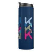 Dink Pickleball Modern Navy Green Blue Thermosbecher (Nach rechts gedreht)