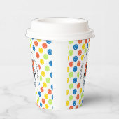 Dink Pickleball Party Sports Cartoon Mascot Paddel Pappbecher (Rechts)