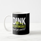 Dink Resnsibly Don't Get Smashed Funny Ckleball Te Kaffeetasse (Links)