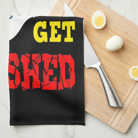 Dink Responsible - Funny Pickleball Geschirrtuch (Viertel Falte)