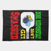 Dink Responsible - Funny Pickleball Geschirrtuch (Horizontal)