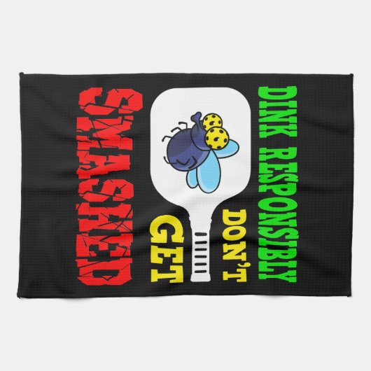 Dink Responsible - Funny Pickleball Geschirrtuch (Horizontal)