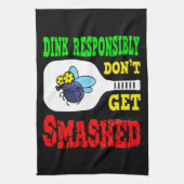 Dink Responsible - Funny Pickleball Geschirrtuch (Vertikal)