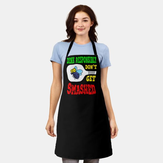 Dink Responsible - Funny Pickleball Schürze (Getragen)