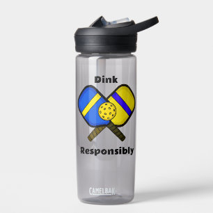 Dink Responsible Pickleball Spaß Puff Trinkflasche
