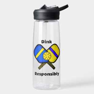 Dink Responsible Pickleball Spaß Puff Trinkflasche