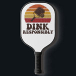 Dink Responsibly Funny Pickleball Schläger<br><div class="desc">Dink Responsibly Funny Pickleball Paddle. Serve up some laughs with this “Dink Responsibly” funny pickleball paddle design, made for players who know the soft game wins the match. Every pickleball enthusiast understands the power of the perfect dink shot — gentle, strategic, and just sneaky enough to leave your opponent scrambling....</div>