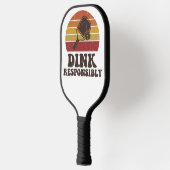 Dink Responsibly Funny Pickleball Schläger (Links)