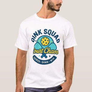 Dink Squad — Court Chaos Pickleball-Teamemblem T-Shirt