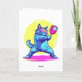 Dink wie eine Katze Feiertagskarte (Rückseite)