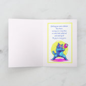 Dink wie eine Katze Feiertagskarte (Innenseite)