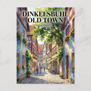 Dinkelsbühl Altstadtgasse Deutschland Postkarte