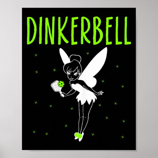 Dinkerbell lustiger Pickleball-Fan Paddleball-Spie Poster (Vorne)