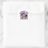 Dinkin Like Lincoln Quadratischer Aufkleber (Tasche)