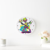 Dinkin' with the Aliens Pickleball  Runde Wanduhr (Zuhause)