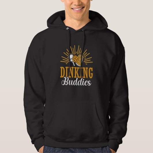 Dinking Buddies Pickleball-Schläger-Sportspiel Hoodie (Vorderseite)