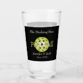 Dinking Duo oder Typ Pickleball Pint Beer Glas (Vorderseite)