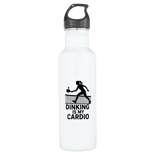 Dinking Is My Cardio Premium  Edelstahlflasche (Vorderseite)
