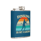 Dinking ist mein Cardio Pickleball Flachmann (Rechts)