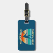 Dinking ist mein Cardio Pickleball Gepäckanhänger (Vorderseite vertikal)