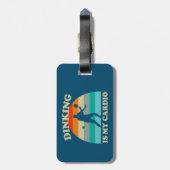 Dinking ist mein Cardio Pickleball Gepäckanhänger (Rückseite vertikal)