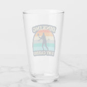 Dinking ist mein Cardio Pickleball Glas (Rückseite)