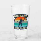 Dinking ist mein Cardio Pickleball Glas (Vorderseite)