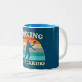 Dinking ist mein Cardio Pickleball Zweifarbige Tasse (VorderseiteRechts)