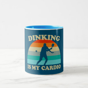 Dinking ist mein Cardio Pickleball Zweifarbige Tasse