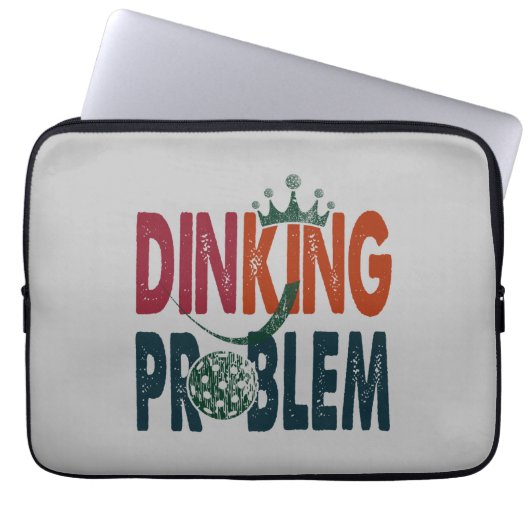 Dinking Problem Pickleball - Court-Side-Spaß Laptopschutzhülle (Vorderseite)